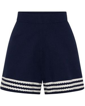 Rebecca Vallance Short À Rayures - Bleu