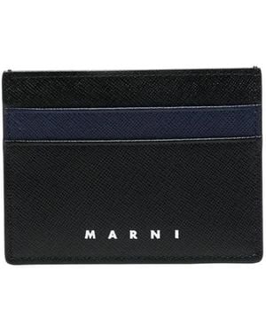 Marni Logo-Print Card Holder - Black