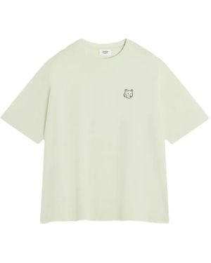 Maison Kitsuné Maison Kitsuné Aloe Chest Logo T-Shirts Polos - White