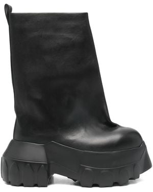 Rick Owens Flared Mega Tractor Boots - Black