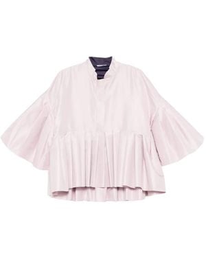 Parlor Flounce-Hem Jacket - Pink