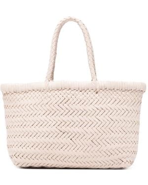 Dragon Diffusion Mini Sac Cabas Flat Gora À Design Tressé - Natural