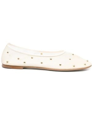 Dear Frances Balla Ballet Flats - White