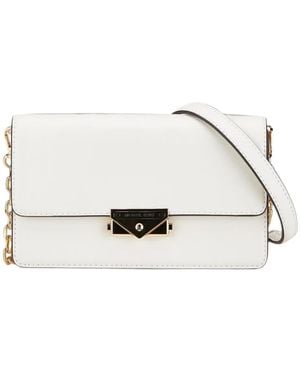 Michael Kors Medium Cece Flap Crossbody Bag - Natural