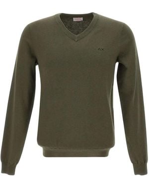 Sun 68 Jersey con cuello en V - Verde