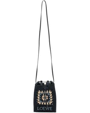 Loewe Bandolera De Ganchillo - Blanco