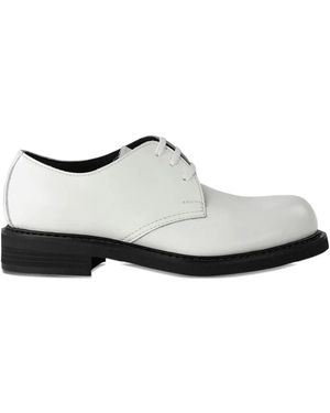 Comme des Garçons Lace-Up Leather Derby Shoes - White