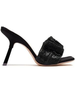 Sebastian Milano Mules Cher con tacón de 95 mm - Negro