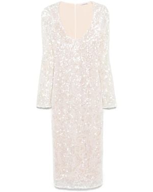 Patrizia Pepe Sequin-Embellished Midi Dress - White