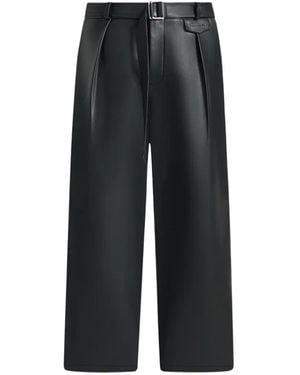 Manière De Voir Relaxed Fit Pleated Trousers - Black