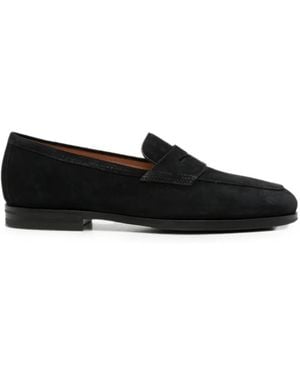Santoni Carla Suede Loafers - Black