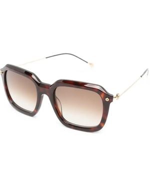 Yohji Yamamoto Tortoiseshell-Effect Sunglasses - Natural