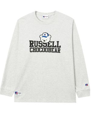 Chocoolate Graphic-Print Long-Sleeve T-Shirt - White