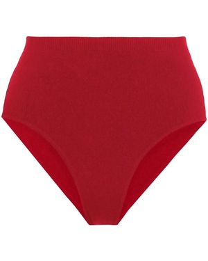 Ferragamo Shorts A Vita Alta - Rosso
