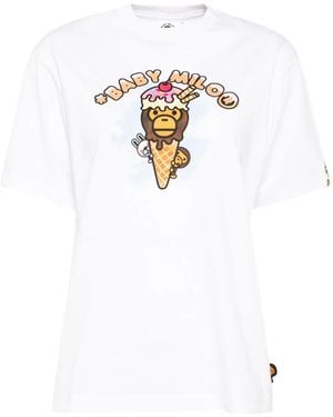 *BABY MILO® STORE BY *A BATHING APE® Graphic-Print T-Shirt - White