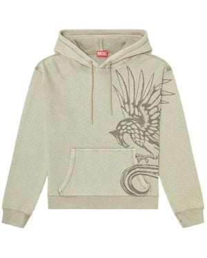 DIESEL Felpa Con Cappuccio - Bianco