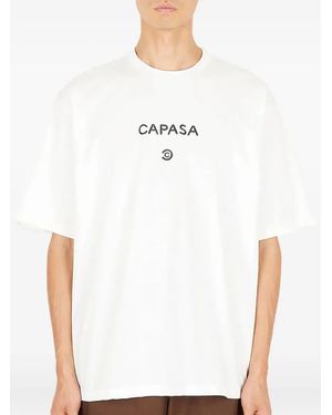 CAPASA MILANO Logo-Print Cotton T-Shirt - White