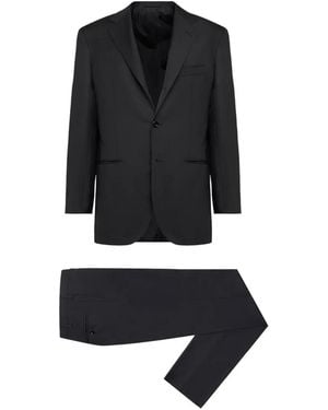 Kiton Traje Diamond Con Botones - Negro