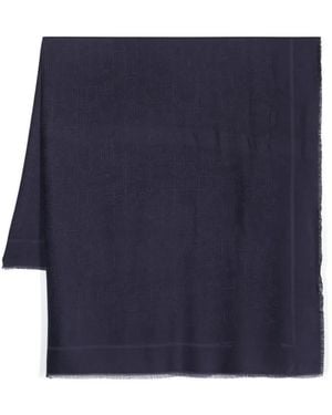 Elisabetta Franchi ロゴジャカード スカーフ - ブルー