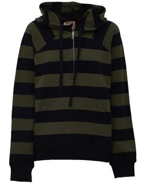 N°21 Hoodie À Rayures Horizontales - Black
