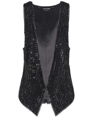 Giorgio Armani V-Neck Embellished Waistcoat - Black