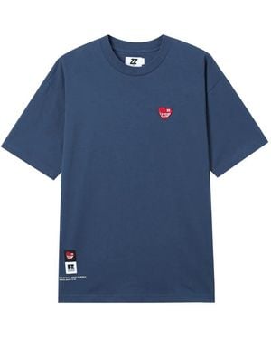 Izzue Heart-Patch T-Shirt - Blue