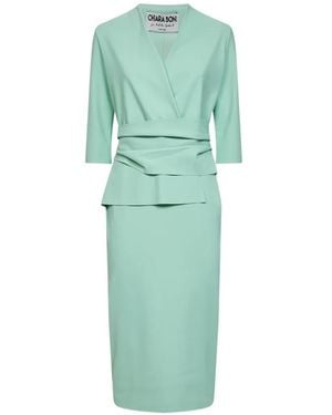 La Petite Robe Di Chiara Boni Wrap-Detail Midi Dress - Green