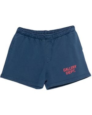 GALLERY DEPT. X Josué Thomas Drawstring-Fastening Logo Track Shorts - Blue