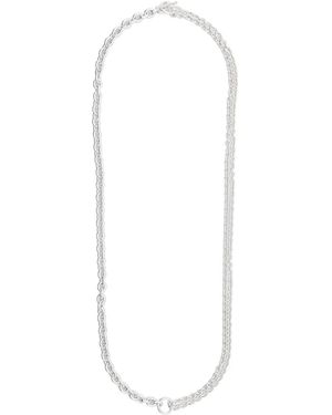 All_blues Contrast Rolo-Chain Necklace - White