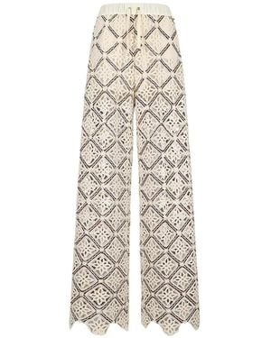 Herno Crochet Pants - White
