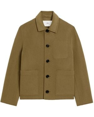 Ami Paris パッチポケット オーバーシャツ - グリーン