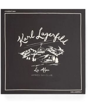 KARL LAGERFELD K/Essential Apres Ski Scarf - Black