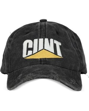 CAPTURE GALLERY Distressed Embroidered Baseball Cap - Black