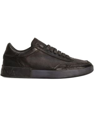 Dolce & Gabbana Portofino Perforated-Detailing Trainers - Black