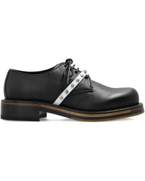 McQueen Leather Derby Shoes - Black
