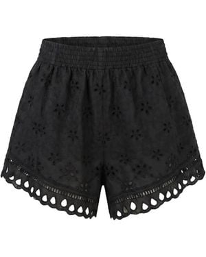 Ermanno Scervino Broderie-Anglaise Scalloped Shorts - Black