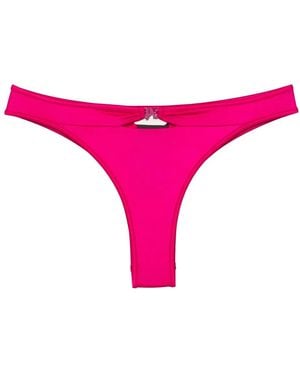 Palm Angels Monogram-Plaque Bikini Bottoms - Pink