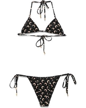 Marine Serre Swimwear Jersey Bikini - White