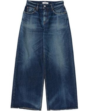 Moussy Jeans A Gamba Ampia - Blu