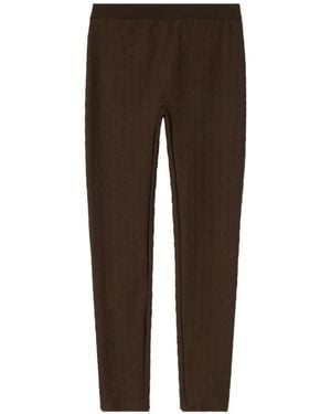 Gucci Jacquard-Leggings Mit Logo - Braun