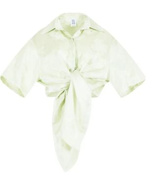 Rosie Assoulin Tie Me Up Button-Down Shirt - White