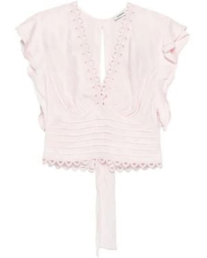 Sandro Danna Lace-Detailtop - Pink