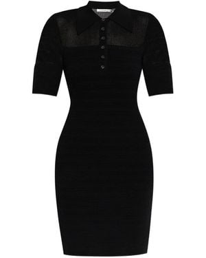 Gestuz Gzmagny Polo-Neck Ribbed Knit Mini Dress - Black