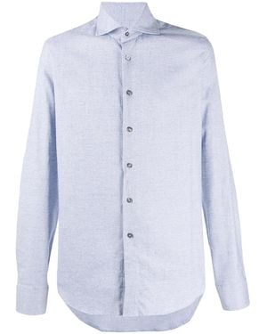 Dell'Oglio Chemise À Ourlet Incurvé - Bleu