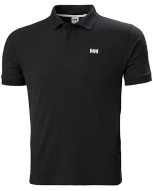 Helly Hansen Driftline Logo-Print Piqué Polo Shirt - Black