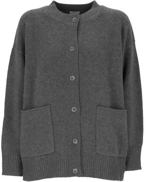 Madeleine Thompson Wool Blend Cardigan - Gray