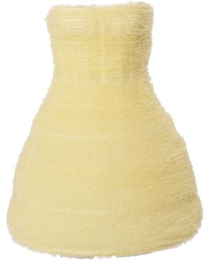 Carolina Herrera Abito Corto Senza Spalline - Giallo