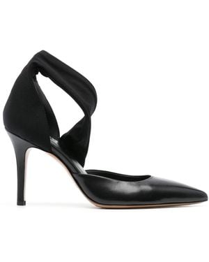 Isabel Marant Poen 95Mm Leather Court Shoes - Black