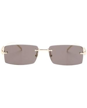 Cartier Studded Rectangle Sunglasses - White