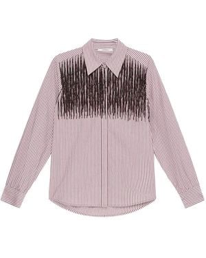 Maliparmi Striped Sequin-Embellished Shirt - Purple